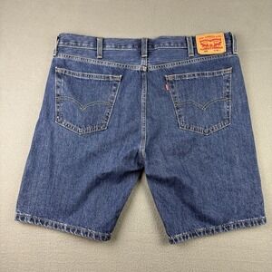 Levis Shorts Mens 40 Blue 405‎ Standard Fit Denim Jean Jorts Workwear 10" Inseam
